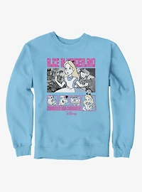 Disney Alice Wonderland Tea Time Curiouser Squares Sweatshirt