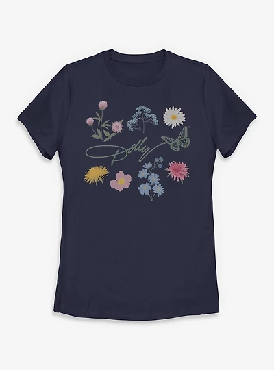 Dolly Parton Floral Signature Womens T-Shirt