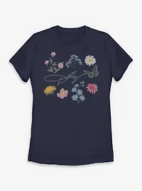 Dolly Parton Floral Signature Womens T-Shirt