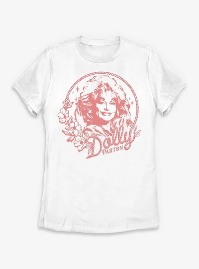 Dolly Parton Lasso Flowers Womens T-Shirt