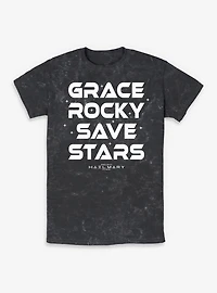 Project Hail Mary Grace Rocky Save Stars Mineral Wash T-Shirt