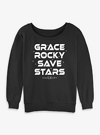 Project Hail Mary Grace Rocky Save Stars Womens Slouchy Sweatshirt