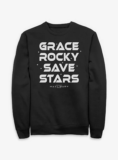 Project Hail Mary Grace Rocky Save Stars Sweatshirt