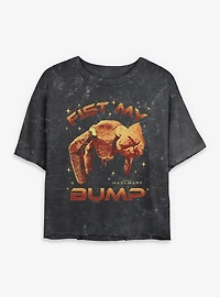 Project Hail Mary Bump Fister Womens Mineral Wash Crop T-Shirt