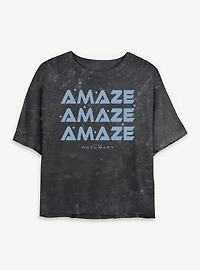 Project Hail Mary Amaze Womens Mineral Wash Crop T-Shirt