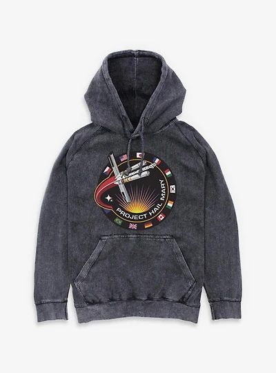 Project Hail Mary Patch Mineral Wash Hoodie