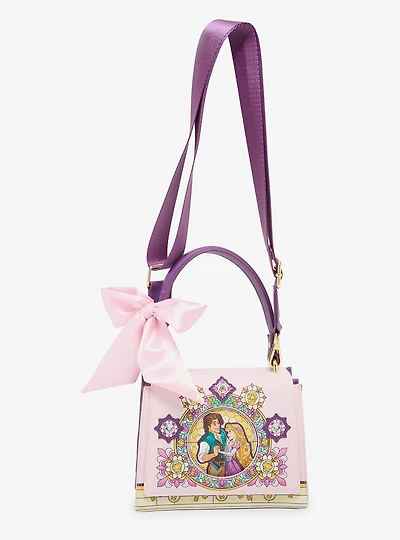 Loungefly Disney Tangled Stained Glass Rapunzel and Flynn Crossbody Bag - BoxLunch Exclusive