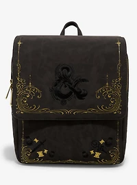 Loungefly Dungeons & Dragons Icons Black and Gold Mini Backpack - BoxLunch Exclusive