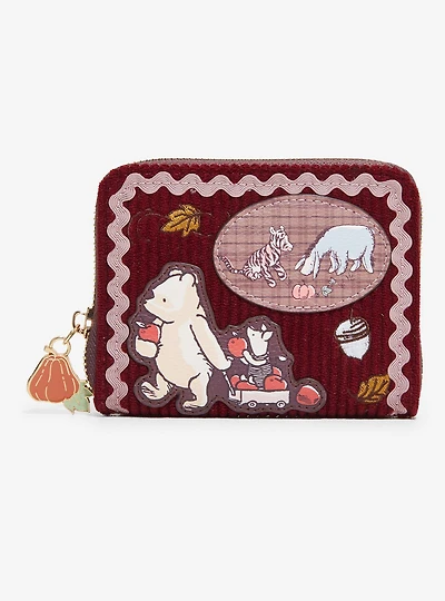 Disney Winnie the Pooh Autumn Harvest Patchwork Corduroy Wallet - BoxLunch Exclusive