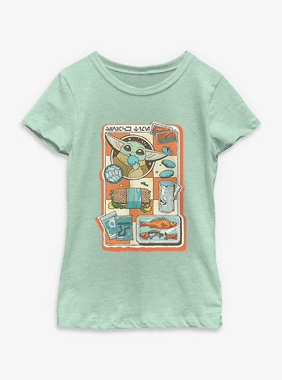 Star Wars: The Mandalorian And Grogu Snack Time Youth Girls T-Shirt