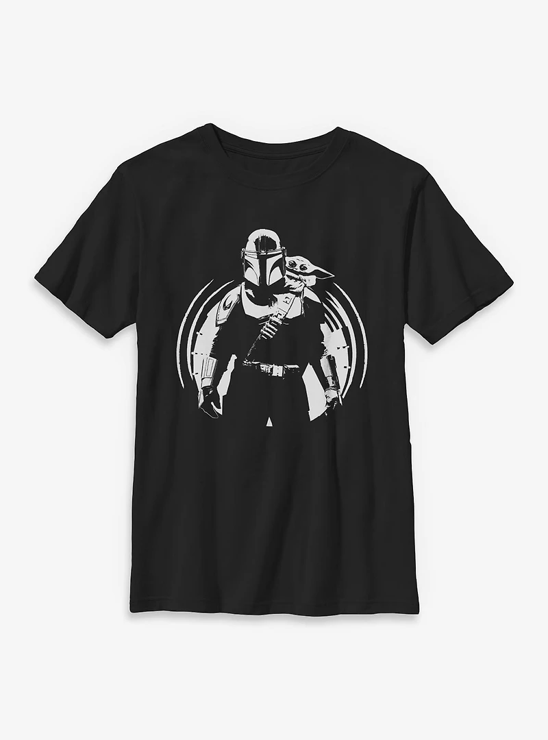 Star Wars: The Mandalorian and Grogu Silhouette Icon Youth T-Shirt
