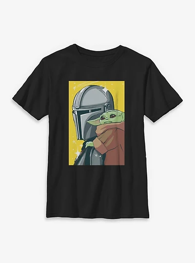 Star Wars: The Mandalorian And Grogu & Stars Poster Youth T-Shirt