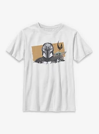 Star Wars: The Mandalorian And Grogu & Front Portrait Youth T-Shirt