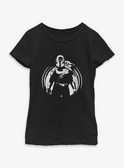 Star Wars: The Mandalorian and Grogu Silhouette Icon Youth Girls T-Shirt