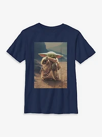 Star Wars: The Mandalorian And Grogu With Force Poster Youth T-Shirt