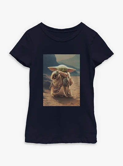 Star Wars: The Mandalorian And Grogu With Force Poster Youth Girls T-Shirt