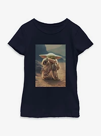 Star Wars: The Mandalorian And Grogu With Force Poster Youth Girls T-Shirt