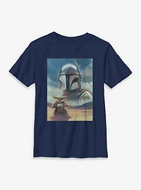 Star Wars: The Mandalorian And Grogu Bounty Hunter Poster Youth T-Shirt