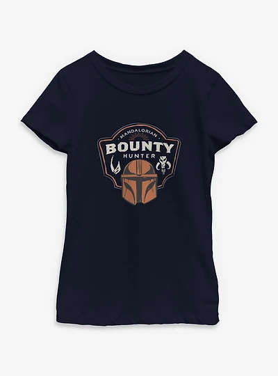 Star Wars: The Mandalorian And Grogu Bounty Hunter Crest Youth Girls T-Shirt