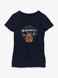 Star Wars: The Mandalorian And Grogu Bounty Hunter Crest Youth Girls T-Shirt