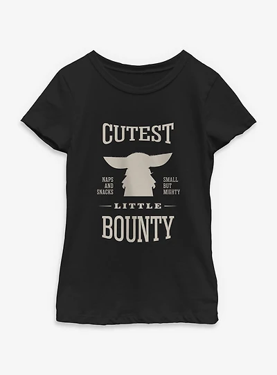 Star Wars: The Mandalorian And Grogu Cutest Little Bounty Silhouette Youth Girls T-Shirt
