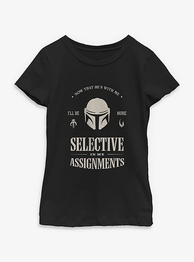 Star Wars: The Mandalorian And Grogu Selective My Assignments Youth Girls T-Shirt
