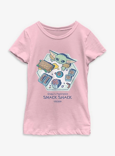 Star Wars: The Mandalorian And Grogu Grogu's Hyperspace Snack Shack Youth Girls T-Shirt
