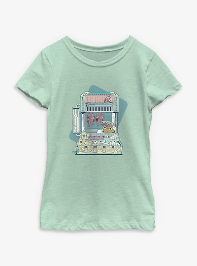 Star Wars: The Mandalorian And Grogu At Food Market Youth Girls T-Shirt