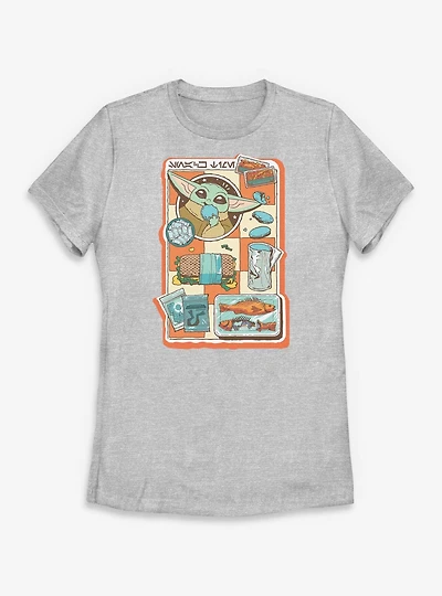 Star Wars: The Mandalorian And Grogu Snack Time Womens T-Shirt