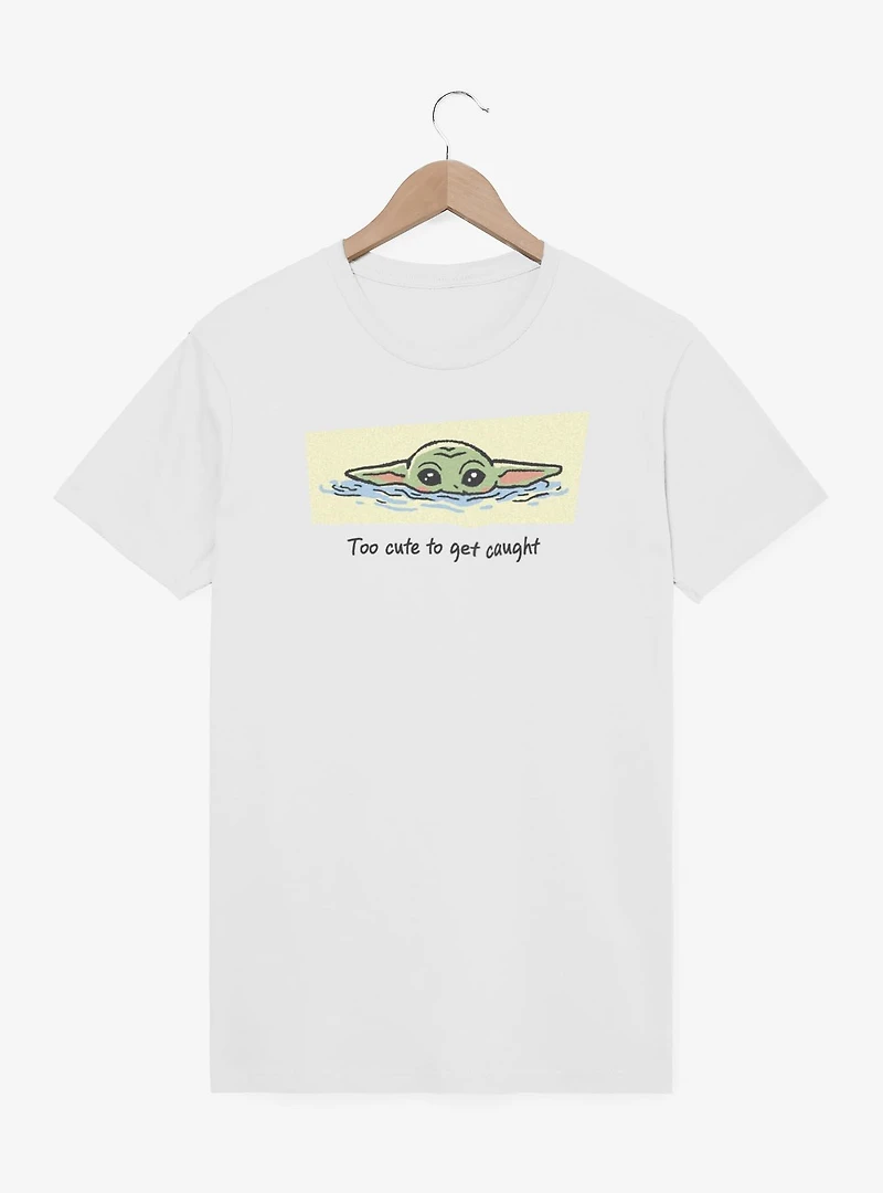 Star Wars: The Mandalorian And Grogu Too Cute To Get Caught T-Shirt