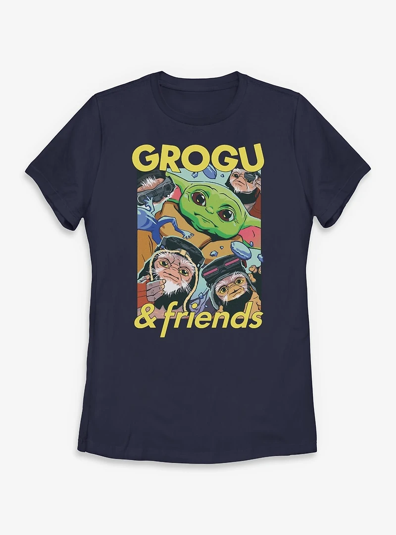 Star Wars: The Mandalorian And Grogu & Friends Huddle Womens T-Shirt