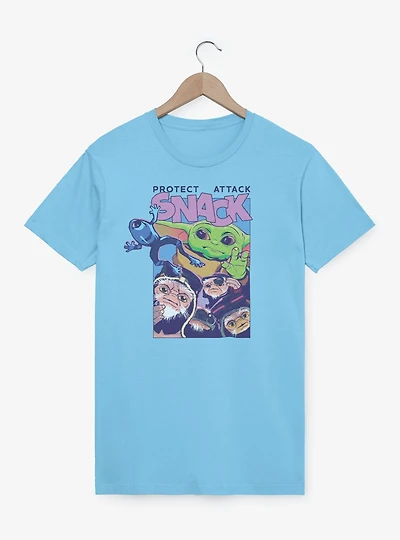 Star Wars: The Mandalorian And Grogu Protect Attack Snack T-Shirt