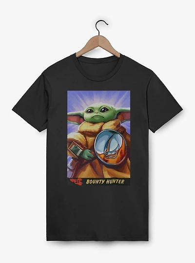 Star Wars: The Mandalorian And Grogu Bounty Hunter Card Style T-Shirt