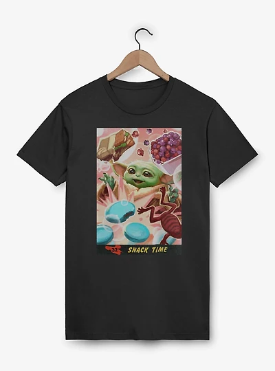 Star Wars: The Mandalorian And Grogu Snack Time Card Style T-Shirt