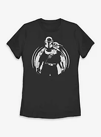 Star Wars: The Mandalorian and Grogu Silhouette Icon Womens T-Shirt
