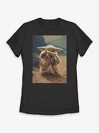 Star Wars: The Mandalorian And Grogu With Force Poster Womens T-Shirt