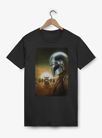 Star Wars: The Mandalorian And Grogu Most Wanted Poster T-Shirt