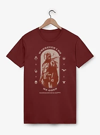 Star Wars: The Mandalorian And Grogu Wherever I Go He Goes & Profile T-Shirt
