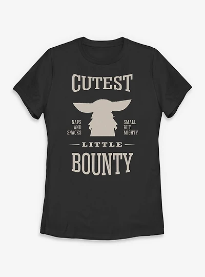 Star Wars: The Mandalorian And Grogu Cutest Little Bounty Silhouette Womens T-Shirt