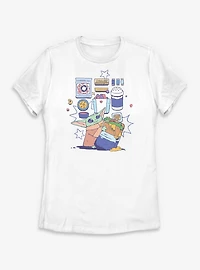Star Wars: The Mandalorian And Grogu Enjoying Snacks Womens T-Shirt