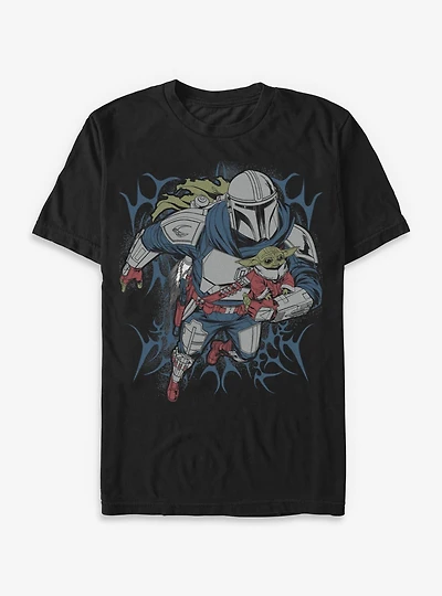 Star Wars: The Mandalorian And Grogu & Advancing Metal Style T-Shirt Box Lunch Exclusive