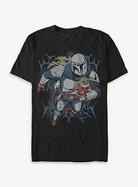 Star Wars: The Mandalorian And Grogu & Advancing Metal Style T-Shirt Box Lunch Exclusive