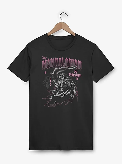 Star Wars: The Mandalorian And Grogu & Goth Font Style T-Shirt Box Lunch Exclusive