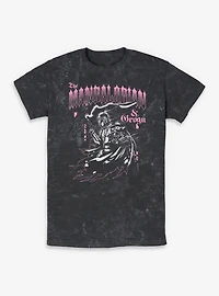 Star Wars: The Mandalorian And Grogu & Goth Font Style Mineral Wash T-Shirt Box Lunch Exclusive