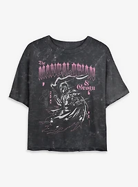 Star Wars: The Mandalorian And Grogu & Goth Font Style Mineral Wash Womens Crop T-Shirt Box Lunch Exclusive