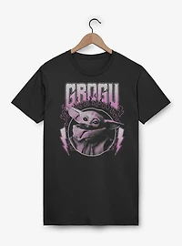 Star Wars The Mandalorian Grogu Flames Metal Icon T-Shirt Box Lunch Exclusive