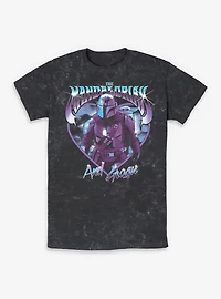 Star Wars: The Mandalorian And Grogu & Heart Icon Mineral Wash T-Shirt Box Lunch Exclusive