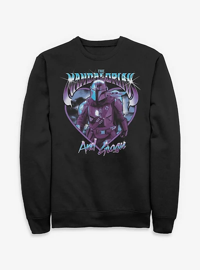 Star Wars: The Mandalorian And Grogu & Heart Icon Sweatshirt Box Lunch Exclusive