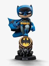 Iron Studios DC Comics MiniCo Batman on Bat-Signal (Blue Variant) Figure