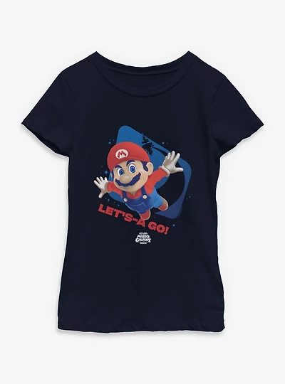 The Super Mario Galaxy Movie Let's-A Go Youth Girls T-Shirt